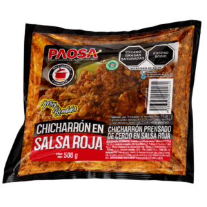 Chicharrón en salsa roja